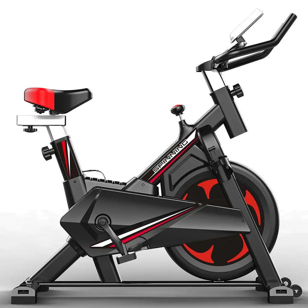 JMQ FITNESS 6104 Indoor Cycling Exercise Spin Bike for Professional Cardio Workout Home Red